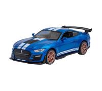 Die-cast car models 1:32 For Ford Mustang Shelby GT500 Alloy Sports Car Model Die-cast Car Metal Car Imitation Real Car Model Alloy car models(Blue A)
