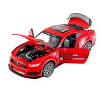 Die-cast car models 1:32 For Ford Mustang Shelby GT500 Alloy Sports Car Model Die-cast Car Metal Car Imitation Real Car Model Alloy car models(Red B)