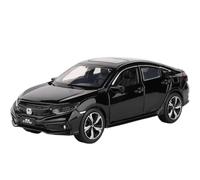 Die-cast car models 1:32 For Honda Civic Type-R Alloy Sports Car Model Die-cast Metal Scar Model With Sound And Light Model Alloy car models(Black A)