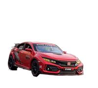 Die-cast car models 1:32 For Honda Civic Type-R Alloy Sports Car Model Die-cast Metal Scar Model With Sound And Light Model Alloy car models(Red B)
