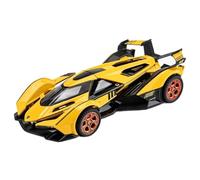 Die-cast car models 1:32 For Lamborghini V12 LP750 Sports Car Model Alloy Die-casting Sound And Light Simulation Collection Alloy car models(Yellow V12)