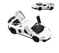 Die-cast car models 1:32 For Lamborghini V12 LP750 Sports Car Model Alloy Die-casting Sound And Light Simulation Collection Alloy car models(White LP750)