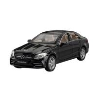 Die-cast car models 1:32 For Mercedes-Benz AMG Model Die-cast Car 6 Doors Can Be Opened Sound Light Back Miniature Vehicle Collection Ornaments Alloy car models(C260L Black)