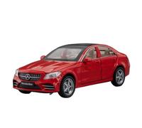 Die-cast car models 1:32 For Mercedes-Benz AMG Model Die-cast Car 6 Doors Can Be Opened Sound Light Back Miniature Vehicle Collection Ornaments Alloy car models(C260L Red)