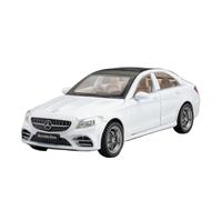 Die-cast car models 1:32 For Mercedes-Benz AMG Model Die-cast Car 6 Doors Can Be Opened Sound Light Back Miniature Vehicle Collection Ornaments Alloy car models(C260L White)