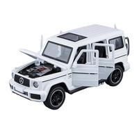 Die-cast car models 1:32 For Mercedes-Benz G63 SUV Alloy Model Car Die-cast Metal Casting Sound And Light Car Collection Alloy car models(White)