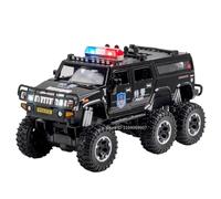 Die-cast car models 1:32 For Miniature Police Car Model Alloy Die-cast Door Can Be Opened Tension Shock-absorbing Model Alloy car models