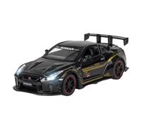 Die-cast car models 1:32 For Nissan GTR R35 Sports Car Alloy Car Model Die-cast Simulation Exquisite Car Scale Model Alloy car models(Black With Box)