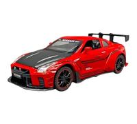 Die-cast car models 1:32 For Nissan GTR R35 Sports Car Alloy Car Model Die-cast Simulation Exquisite Car Scale Model Alloy car models(Red With Box)