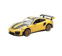 Die-cast car models 1:32 For Porsche 911 GT2 RS Alloy Sports Car Model Die-cast Metal Racing Car Model Collection Ornaments Alloy car models(Yellow)