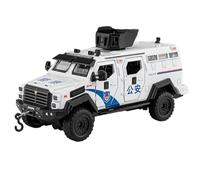 Die-cast car models 1:32 For Sabre-toothed Tiger Police Car Model Sliding Alloy Die-cast Armored Off-road Vehicle Model Alloy car models(White With box)