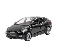 Die-cast car models 1:32 For Tesla MODEL X Alloy Model Die-cast Car Model Simulation Sound And Light Exquisite Collection Alloy car models(Black With box)