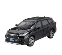 Die-cast car models 1:32 For Toyota Highlander Alloy Die-cast Model 6 Doors Openable Car Model Reincarnation Pull-back Car Alloy car models(Black)