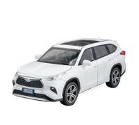 Die-cast car models 1:32 For Toyota Highlander Alloy Die-cast Model 6 Doors Openable Car Model Reincarnation Pull-back Car Alloy car models(White)