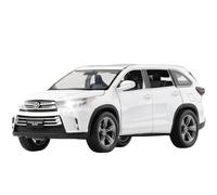 Die-cast car models 1:32 For Toyota Highlander SUV Sports Die-cast Metal Alloy Miniature JKM Sound And Light Collection Model Ornaments Alloy car models(WHITE)