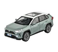 Die-cast car models 1:32 For Toyota RAV4 Off-road Vehicle Alloy Car Model Die-cast Metal Car Car Model High Simulation Alloy car models(Titanium)