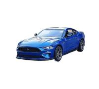 Die-cast car models 1:34 For Ford Mustang GT 2018 Muscle Car Alloy Car Die-cast Car Model Sound And Light Collectible Ornaments Alloy car models(Blue)