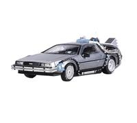 Die-cast car models 1:64 For Back To The Future Time Machine DMC-12 Die-cast Alloy Model Car Metal Scale Car Model Alloy car models(Titanium)