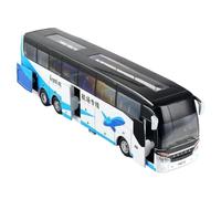 Die-cast car models Luxury Electric Airport Business Bus Alloy Car Model Die-casting Simulation City Tourist Bus Model Alloy car models(Air B)
