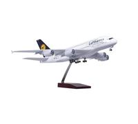 Die-cast Metal Aircraft Plane Model For A380 Lufthansa Airline 1/160 Scale Toys Airplane W Light And Wheel Resin Aircraft Model For Collection And Display(No light)