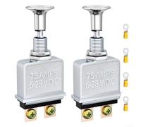 Die-Cast Metal Push Pull Switch 75A Heavy Duty(Two-piece Pack)