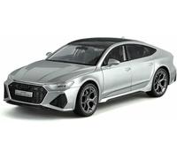 Die-Cast Metal Vehicles 1:24 For AudiFor Rs7 Coupe Simulation Alloy Car Model Dynamic Sound And Light Toy Vehicle Scale(Silver)
