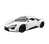 Die-cast Metal Vehicles 1:24 For Lykan Hypersport Alloy Car Model Static Simulation Vehicle Model Collect Exhibits Hobby Giving Collector Cars(White)