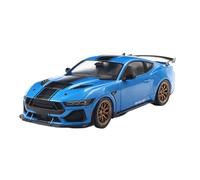Die Cast Vehicles 1:18 For Ford Mustang Shelby GT500 Finished Scale Alloy Car Model Hobby Collection Series Ornaments(Blue)