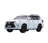 Die Cast Vehicles 1:18 For Lexus LX570 SUV Zinc Alloy Casting Scale Car Model Simulation Metal Ornaments Decoration(White)