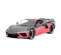 Die Cast Vehicles 1:24 For Chevrolet Corvette 2020 Sports Car Alloy Scale Car Model Mini Vehicle Ornaments Collection