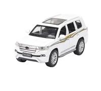 Die Cast Vehicles 1:24 For Land Cruiser Zinc Alloy Casting Scale Car Model Simulation Metal Ornaments Decoration(White)
