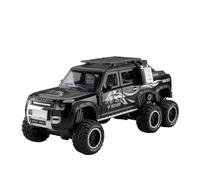 Die Cast Vehicles 1/24 For Land Rover Defender Hobby Collection Car Model Ornaments Classic Scale Alloy Pickup Truck(Black)