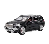 Die Cast Vehicles 1:24 For Maybach GLS600 SUV Miniature Model Car Alloy Car Simulation Model Home Decorative Ornaments(Black)