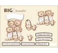 Die Cut Decoupage Big & Beautiful with 5 Foiled Sentiments + Backing Paper