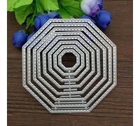Die Cuts,Card Making Supplies,8.7x8.7cm Octagon Stitched Frame Stencils Die Cut Metal Cutting Dies for Scrapbooking Photo Album Decorative
