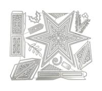 Die Cuts, Metal Star Shape Embossing Stencil, Card Making Dies, Shape Stencil Template Crafting Scrapbooking Photo Album Candy Box Birthday Holiday