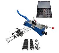 Die Cutting Bending Machine, Manual Scimitar Machine with 35 Molds, Max 1.05mm Thickness, Blade Steel Rule Bender, Flatbed Die-Cutting Platemaking Auxiliary Tool for Construction