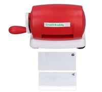 Die Cutting Embossing Machine Manual Die Cutter Hand Embossing Craft Tool for Scrapbooking Cardmaking DIY Art Design Red 215x115x90mm
