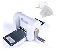 Die Cutting Machine, Mini Manual Hand Crank Tool with 5 High Hardness Dies for Precision Stencil Crafting, Graphic Masks, Scrapbooking for Hobbyists and Model Builders