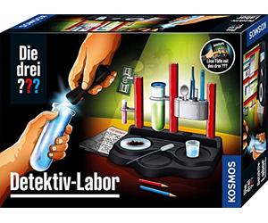 Die drei ??? Kosmos Detective Laboratory, Examine Traces and Solve Secrets, Laboratory Station for Experimenting with Lots of Accessories, Detective Toy Set for Children from 8 Years