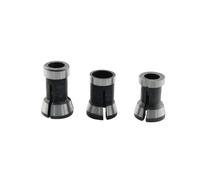 Die Grinder Collet RLECS 3PCS 6mm/6.35mm/8mm Carbon Steel Engraving Machine Chuck Woodworking Milling Cutter Chuck Conversion Set Machine Clamping Collet