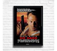 Die Hard, 80s Movie Print Vintage Nostalgic Tom Hanks Film Poster, A4 and A3 Size Frame Options,Great Home, Pub, Café, Bar Decoration Wall Art Print, House gift for movie lovers (A4 Framed (Black))