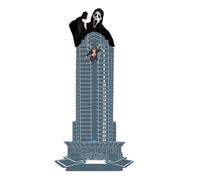 Die Hard Advent Calendar 2024 - A deadly-themed Christmas countdown calendar with men falling off; a tabletop wooden ornament for kids.