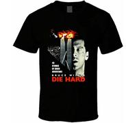 Die Hard Bruce Willis Action Movie Retro T Shirt Mens Tee Gift New from Us Black M