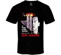 Die Hard Bruce Willis Retro Action Movie T Shirt Unisex 100% Cotton Short-Sleeve T-Shirts Black XXL