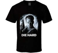 Die Hard Bruce Willis T-Shirt Printed Tee Graphic Top for Men Shirt Black L