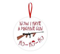 Die Hard Christmas Ornament, Die Hard Merch Gifts for Women Men, Funny Hans Gruber Christmas Tree Decorations Party Supplies, White Elephant Gift Christmas Stocking Stuffer - Now I Have A Machine Gun