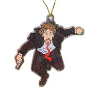 Die Hard Christmas Ornament - Funny Acrylic Car Rearview Hans Gruber Pendant, Christmas Tree Hanging Decoration Favors for Kids Adults