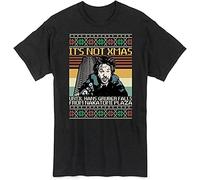Die Hard Hans Gruber Christmas Mens T-Shirt Size L Black