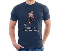 Die Hard John Mcclaine Pixel I Dont Like to Lose Men's T-Shirt Navy Blue